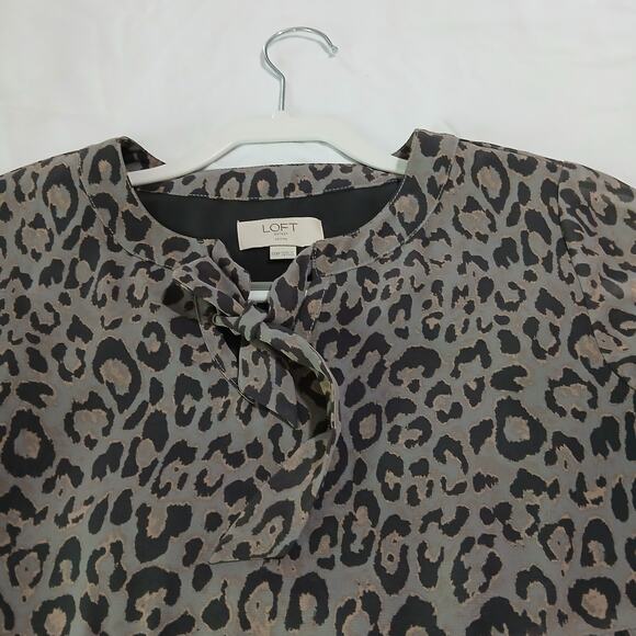 Loft Size XXSP Cheetah Print Empire Waist Mini Dress - Picture 7 of 14